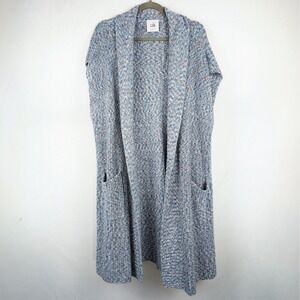 Cabi Love Carol Cardigan Duster Sweater Knit Blue M Sleeveless Cozycore Grandma